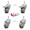 Service Caster 3 Inch Gray Polyurethane Swivel 3/8 Inch Stem Caster Total Lock Brake SCC, 2PK SCC-TSTTL20S314-PPUB-381615-2-S-2 - alternate 2